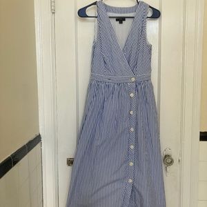 J Crew Stripped Midi Dress